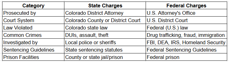 Key Differences Between State and Federal Criminal Cases